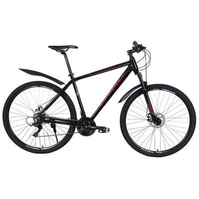 Гірський алюмінієвий велосипед Titan First 27.5"20" Чорний-Червоний 982 фото