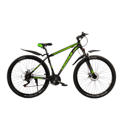 Гірський алюмінієвий велосипед Cross XC2921 29" 20" Чорний-Зелений 1248 фото