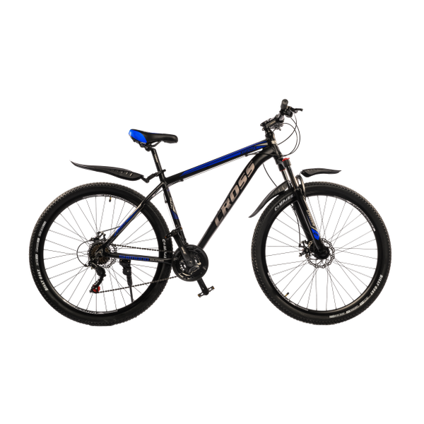Гірський алюмінієвий велосипед Cross XC2921 29" 20" Чорний-Синій 1273 фото