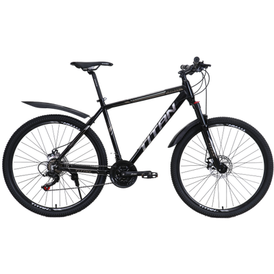 Горный алюминиевый велосипед Titan First 27.5"20" Черный-Серый 981 фото
