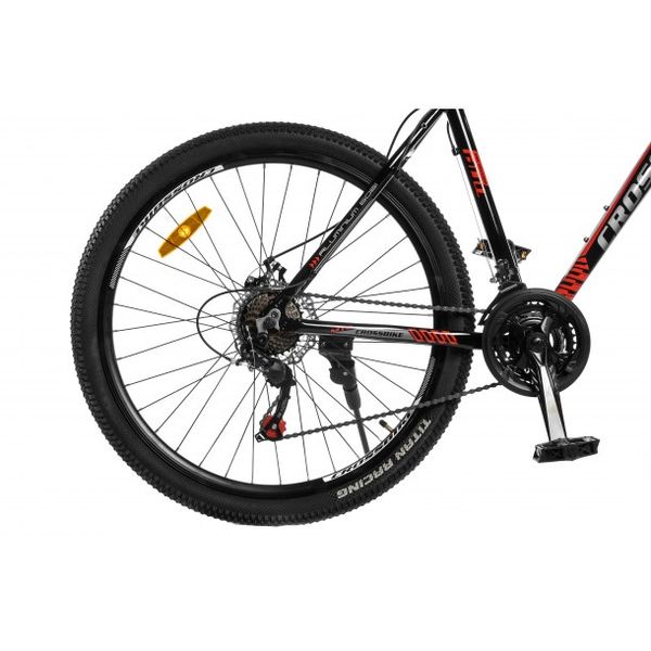 Горний алюминиевый велосипед CrossBike Everest 27"19" Чёрный-Красный 1423 фото