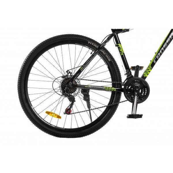 Гірський алюмінієвий велосипед CrossBike Everest 29"19" Чорний-Жовтий 1426 фото