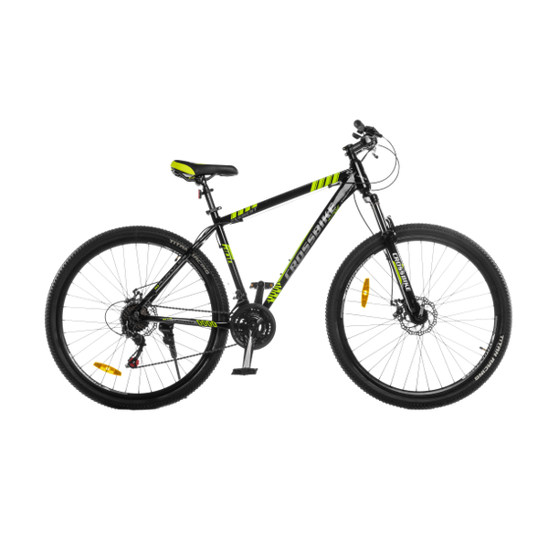 Гірський алюмінієвий велосипед CrossBike Everest 29"19" Чорний-Жовтий 1426 фото