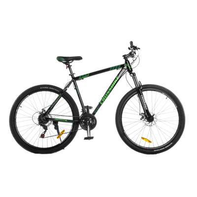 Гірський алюмінієвий велосипед CrossBike Everest 29"21" Чорний-Зелений 1430 фото