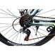 Гірський велосипед CrossBike Racer 27.5" 19" Сірий-Зелений 1233 фото 6