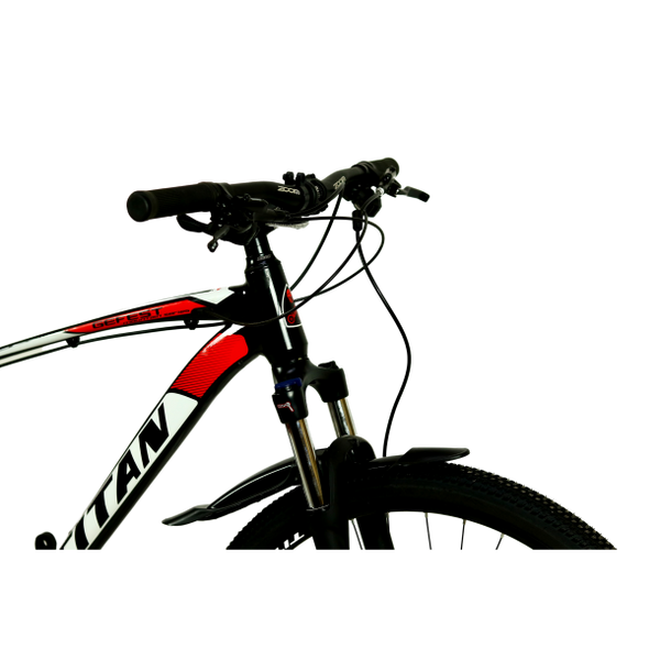 Гірський алюмінієвий велосипед Titan Gefest 2022 29" 20" Чорний-Білий-Червоний 1582 фото