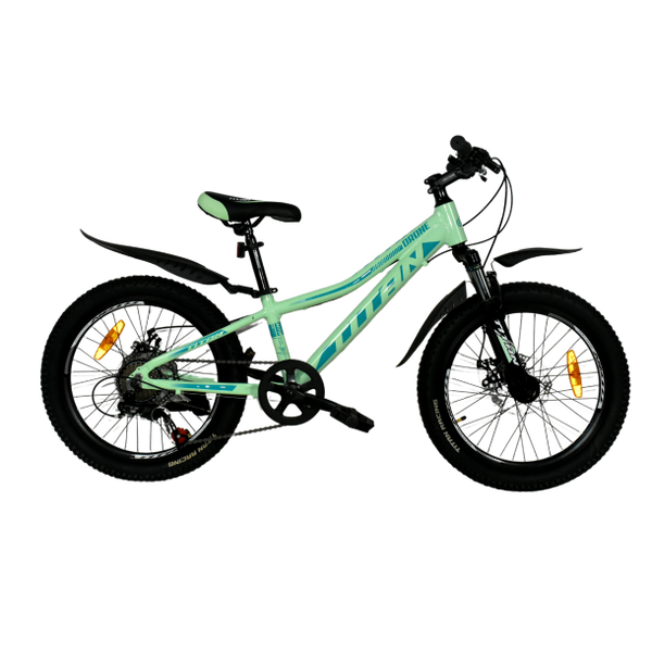 Гірський алюмінієвий велосипед Titan DRONE 20"10" Світло Зелений-Синій 1484 фото