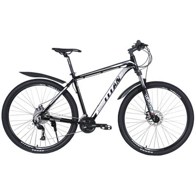Горный алюминиевый велосипед Titan Germes 27.5" 17" Черный-Серый 986 фото