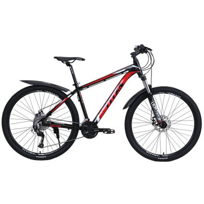 Гірський алюмінієвий велосипед Titan Germes 27.5"17" Чорний-Червоний 987 фото