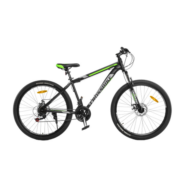 Велосипед CrossBike Storm 27"17" Чорний-Зелений 1447 фото