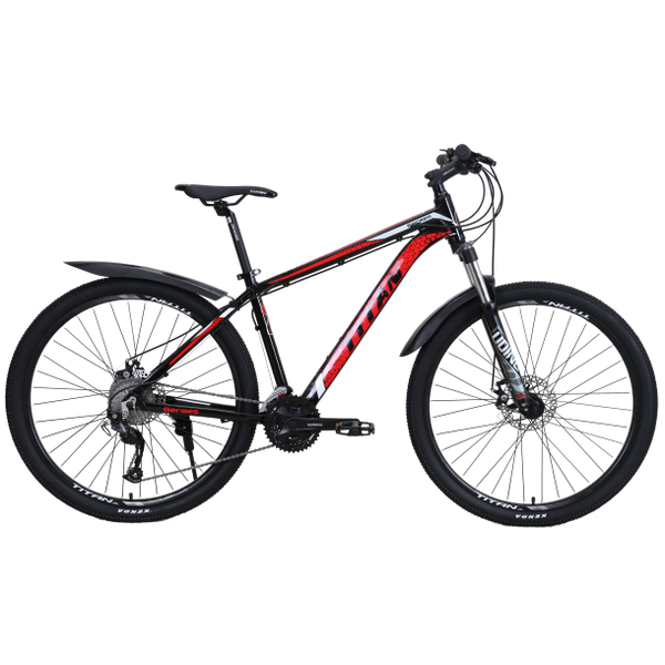 Горный алюминиевый велосипед Titan Germes 27.5"17" Черный-Красный 987 фото